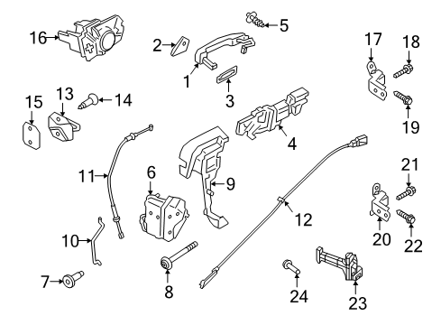 2021 Ford Ranger CHECK ASY - DOOR Diagram for KB3Z-2123552-B