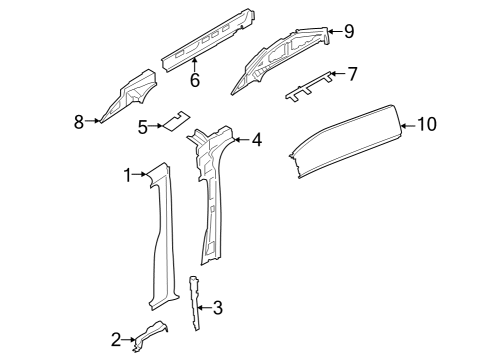 2022 Ford E-Transit Center Pillar Diagram 1