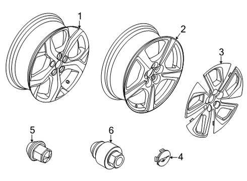 2021 Ford Mustang Mach-E Wheels Diagram 1