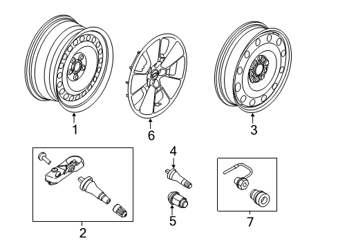 2019 Ford Police Interceptor Utility Wheels Diagram 1