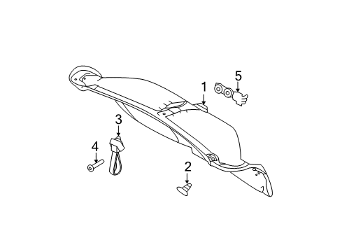 2019 Ford Police Interceptor Sedan Interior Trim - Trunk Lid Diagram