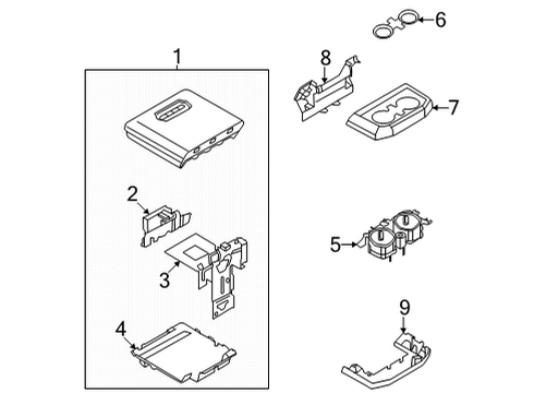 2023 Ford F-150 Front Console Diagram 10