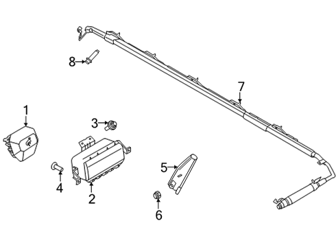 2023 Ford Bronco Air Bag Components Diagram 1