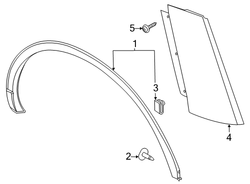 2023 Lincoln Aviator MOULDING Diagram for LC5Z-78291A09-AA