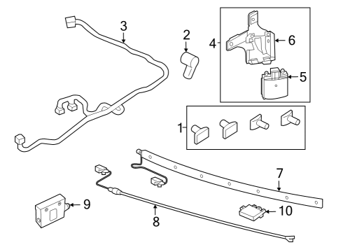 2023 Ford Explorer Electrical Components - Rear Bumper Diagram 5