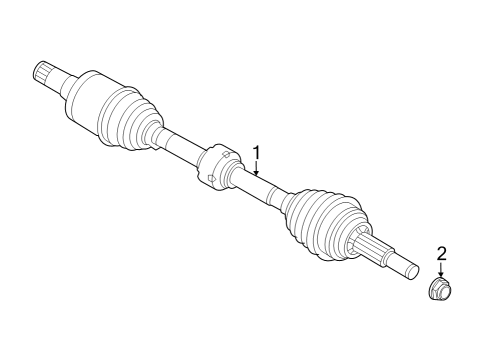 2023 Ford F-150 Lightning SHAFT - FRONT AXLE Diagram for NL3Z-3A428-B