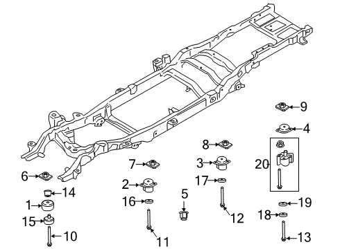 2022 Ford F-350 Super Duty Frame & Components Diagram 3