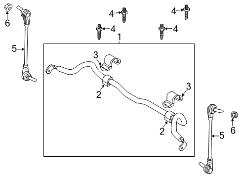 2021 Lincoln Corsair Stabilizer Bar & Components - Front Diagram