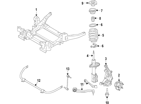 2022 Lincoln Aviator BUMPER Diagram for LC5Z-3020-A