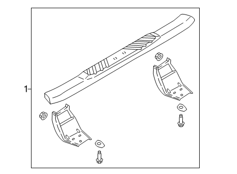 2020 Ford F-250 Super Duty Running Board Diagram 1