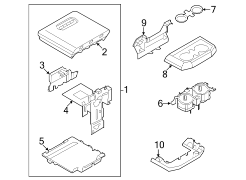 2023 Ford F-150 Front Console Diagram 4