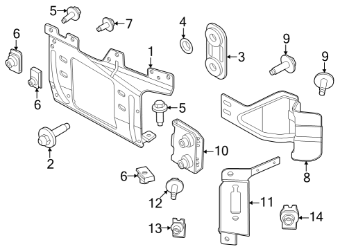 2023 Ford F-250 Super Duty Bumper & Components - Front Diagram 2