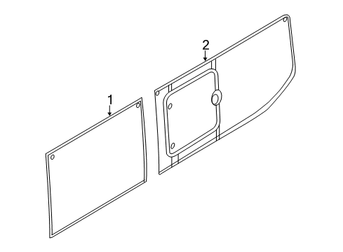 2021 Ford Transit Glass - Side Panel Diagram 6