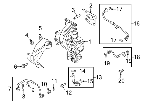 2021 Lincoln Nautilus Turbocharger & Components Diagram 1