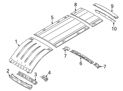 2021 Ford Transit Roof & Components Diagram 1