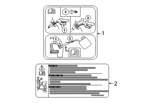 2021 Ford F-250 Super Duty Information Labels Diagram