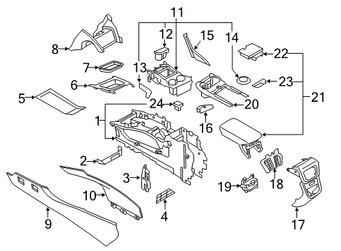 2021 Lincoln Nautilus Center Console Diagram 3