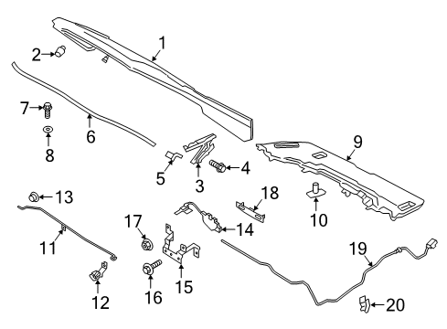 2022 Ford EcoSport Hood & Components Diagram