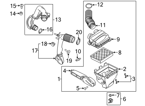 2020 Lincoln MKZ Air Intake Diagram 3