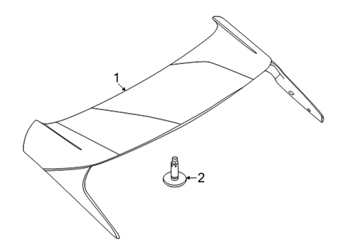 2022 Ford Mustang Mach-E Rear Spoiler Diagram