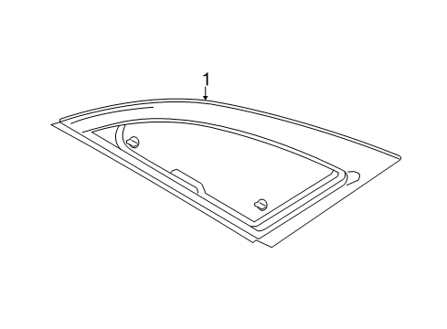 2020 Lincoln MKZ Quarter Panel - Glass & Hardware Diagram