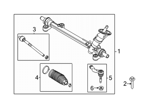 2022 Ford Mustang Mach-E GEAR - RACK AND PINION STEERIN Diagram for LK9Z-3504-A