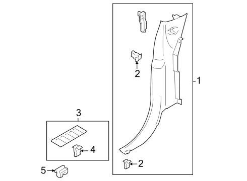 2023 Ford F-150 Lightning Interior Trim - Cab Diagram 5