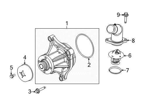 2021 Ford F-250 Super Duty Water Pump Diagram 1