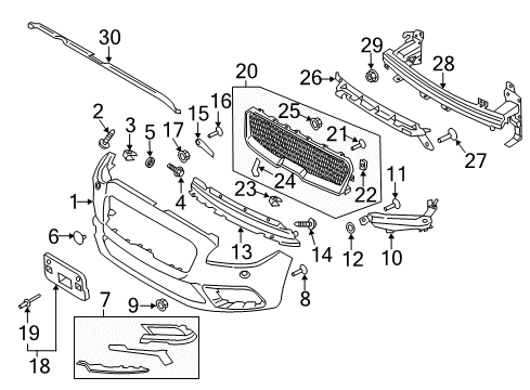 2020 Lincoln Continental Front Bumper Diagram