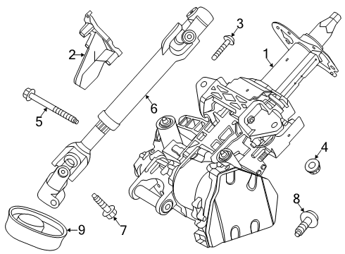 2020 Lincoln Corsair Steering Column & Wheel, Steering Gear & Linkage Diagram 2