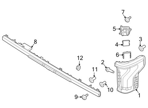 2023 Ford F-150 Lightning COVER ASY - REAR LIGHT CLUSTER Diagram for NL3Z-13783-A