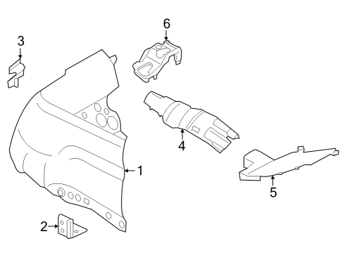 2022 Ford E-Transit Fender & Components Diagram