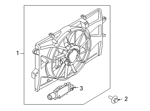 2019 Ford Police Interceptor Sedan Cooling System, Radiator, Water Pump, Cooling Fan Diagram 2