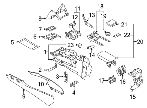 2021 Lincoln Nautilus Center Console Diagram 2