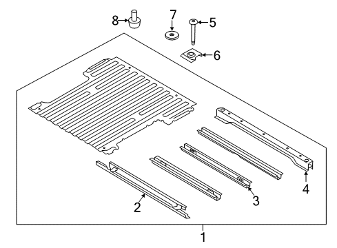 2021 Ford F-250 Super Duty Floor Pan Diagram