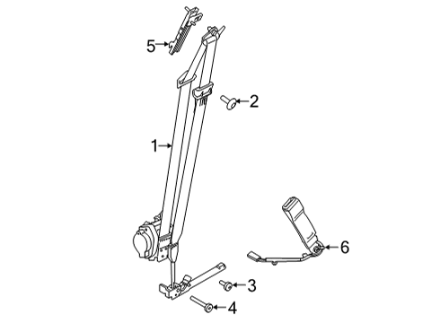 2021 Ford Bronco Sport Seat Belt Diagram 1