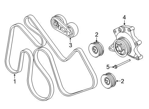 2021 Ford F-250 Super Duty Belts & Pulleys Diagram 2