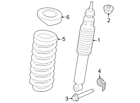 2023 Ford F-350 Super Duty SHOCK ABSORBER ASY Diagram for PC3Z-18124-DDA