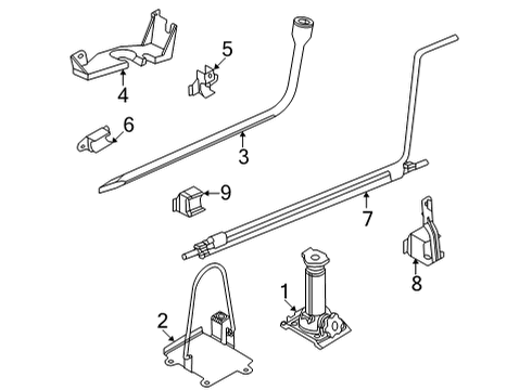 2021 Ford E-350/E-350 Super Duty Jack & Components Diagram