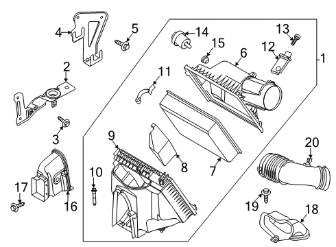 2021 Ford F-250 Super Duty CLEANER ASY - AIR Diagram for LC3Z-9600-G