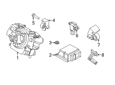 2021 Lincoln Aviator Air Bag Components Diagram 2