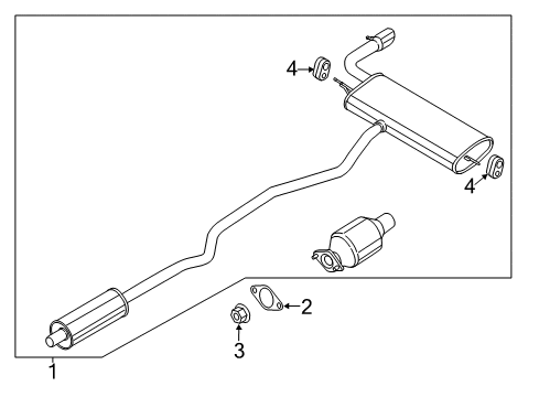 2019 Ford Police Responder Hybrid Exhaust Components Diagram