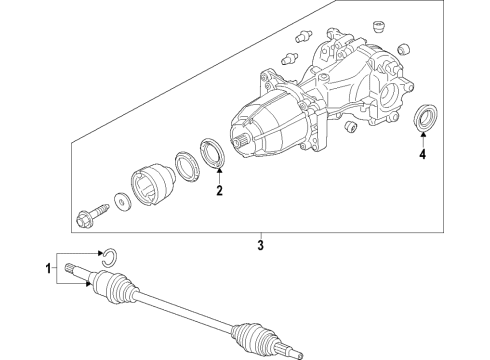 2020 Lincoln Nautilus Rear Axle, Differential, Drive Axles, Propeller Shaft Diagram