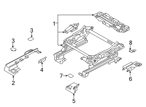 2023 Lincoln Corsair COVER - SEAT TRACK Diagram for LJ7Z-7861748-AA