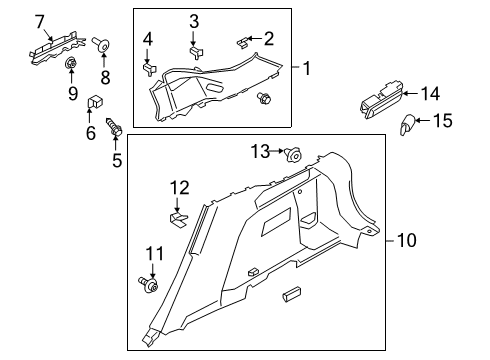 2020 Ford Escape BRACKET - TRIM PANEL Diagram for LJ6Z-78026A52-B