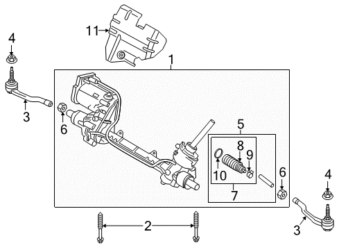 2020 Lincoln Continental Steering Column & Wheel, Steering Gear & Linkage Diagram 3