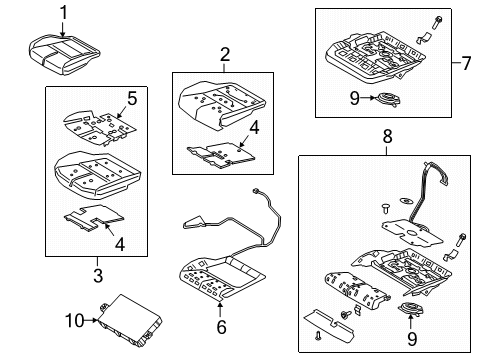 2021 Lincoln Corsair Front Seat Components Diagram 2