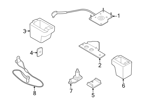 2022 Ford E-Transit Spare Tire Carrier Diagram 1