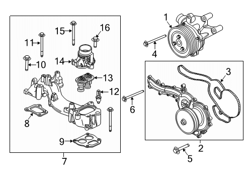 2020 Ford F-250 Super Duty Water Pump Diagram 2