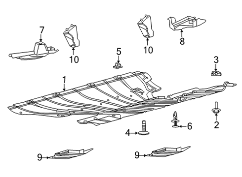 2021 Ford Mustang Mach-E SHIELD - ENGINE COMPARTMENT SP Diagram for LJ8Z-5811782-C